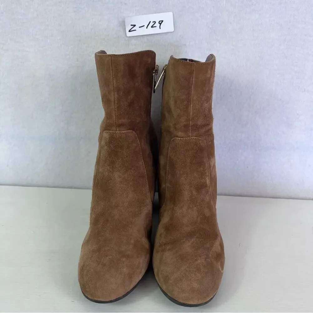 Tommy Hilfiger Boots Womens 8M Brown TWNATALAI Ankle Suede Leather